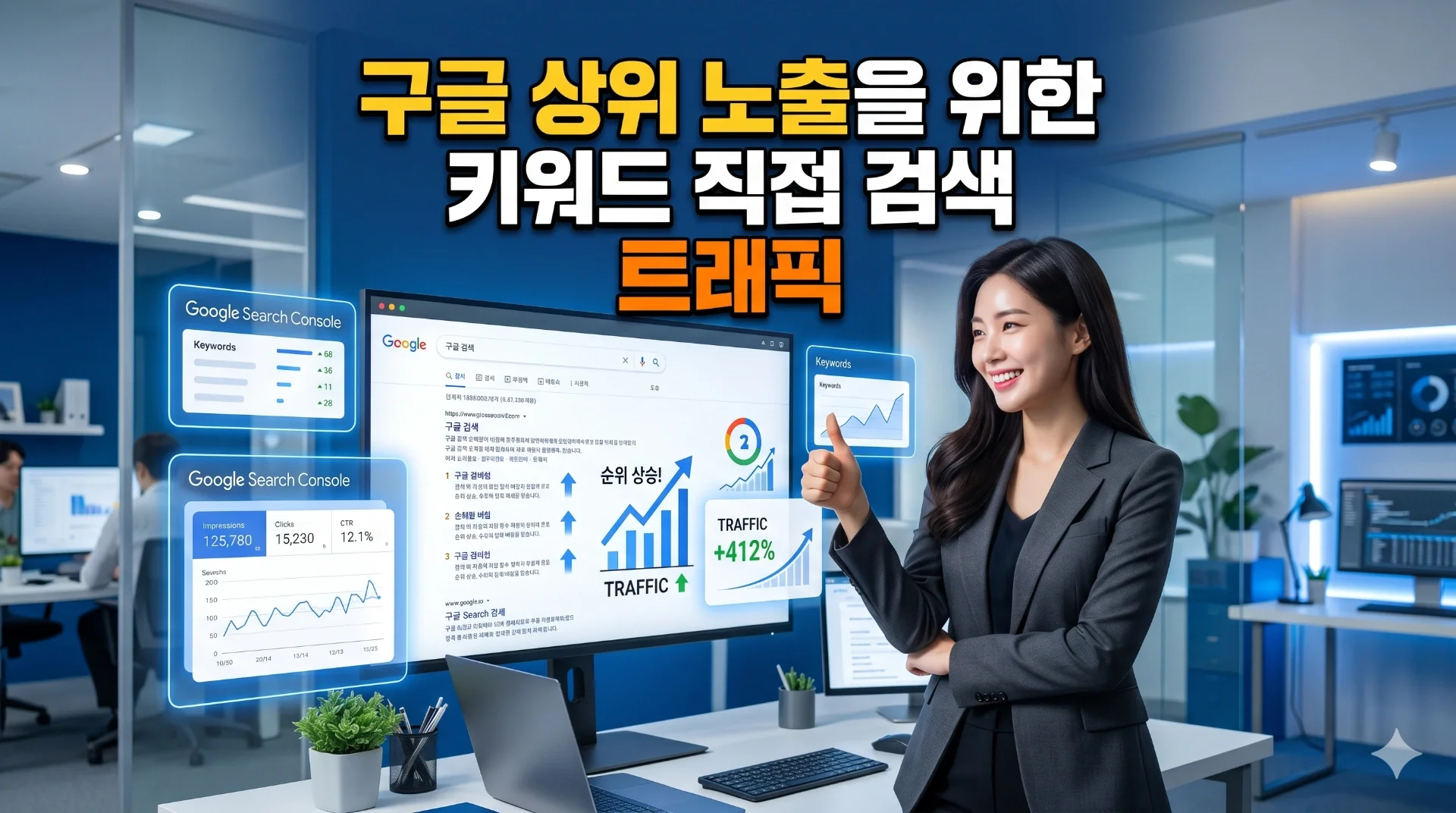 구글 상위 노출을 위한 키워드 직접 검색 트래픽