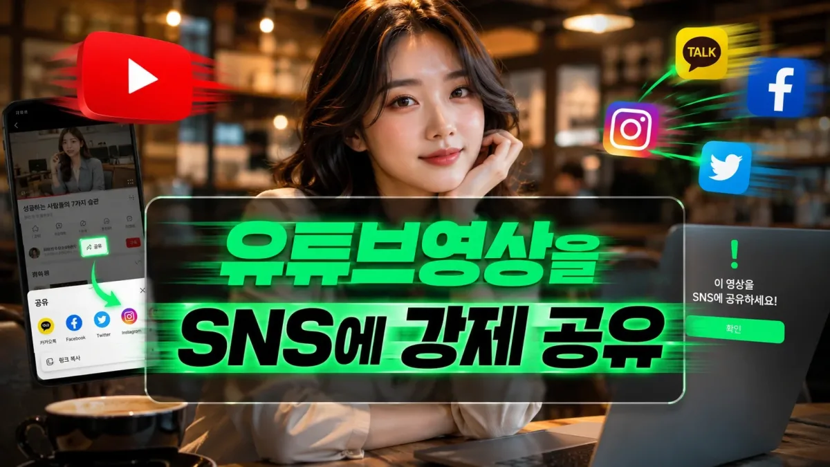 유튜브영상을 sns에 강제 공유