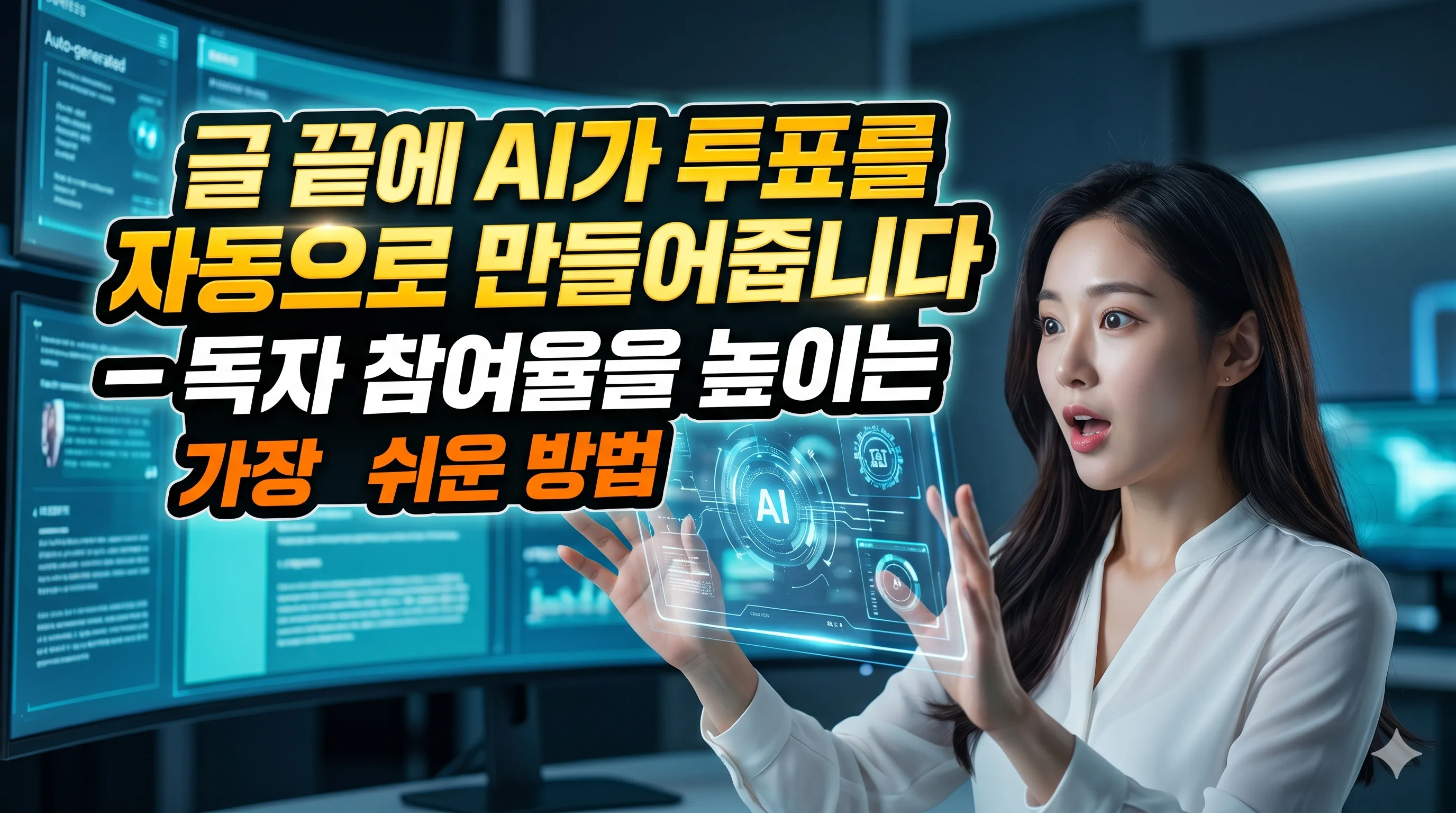 글 끝에 AI가 투표를 자동으로 만들어줍니다 — 독자 참여율을 높이는 가장 쉬운 방법 누리보드 플러그인 - 폼/설문