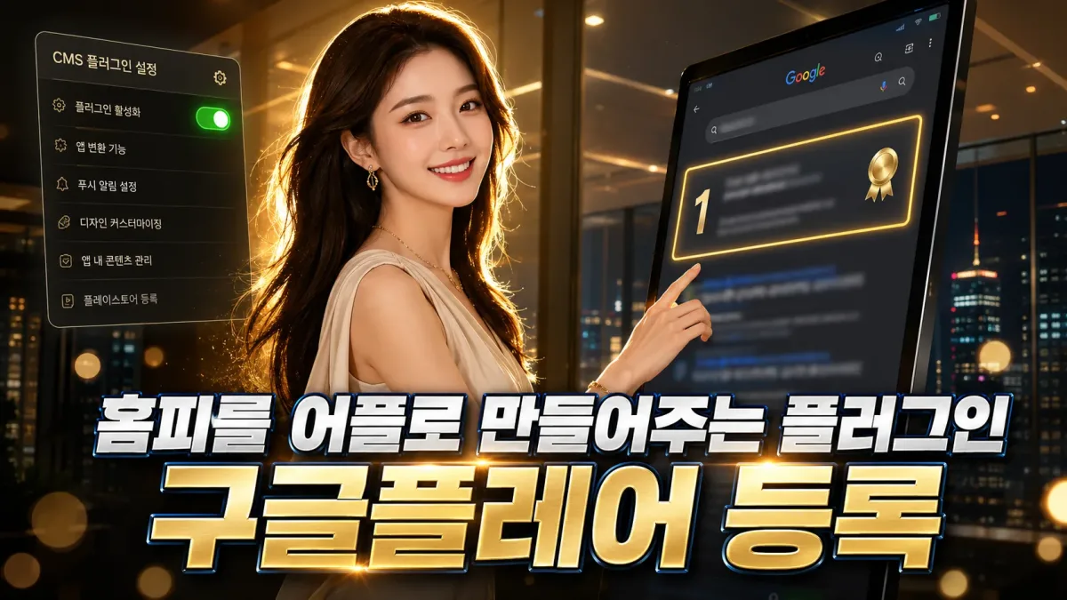 홈피를 어플로 만들어주는 플러그인 구글플레어 등록 누리보드 플러그인 - 알림/연동
