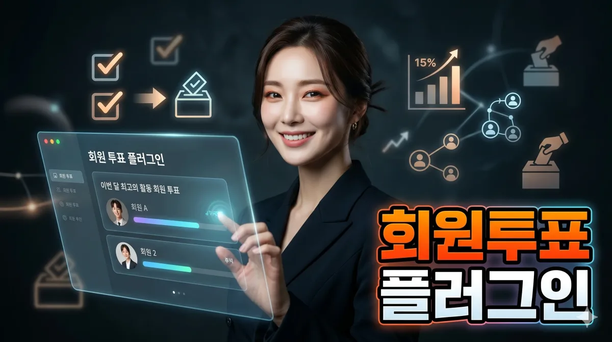 투표/설문 빌더 — 글 안에 투표 삽입 + 실시간 참여 유도 누리보드 플러그인