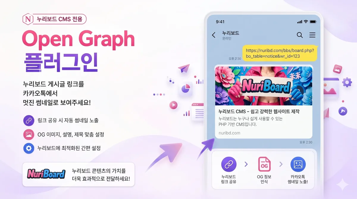 OG 오픈그래프 이미지 설정 누리보드 플러그인 - 유틸리티