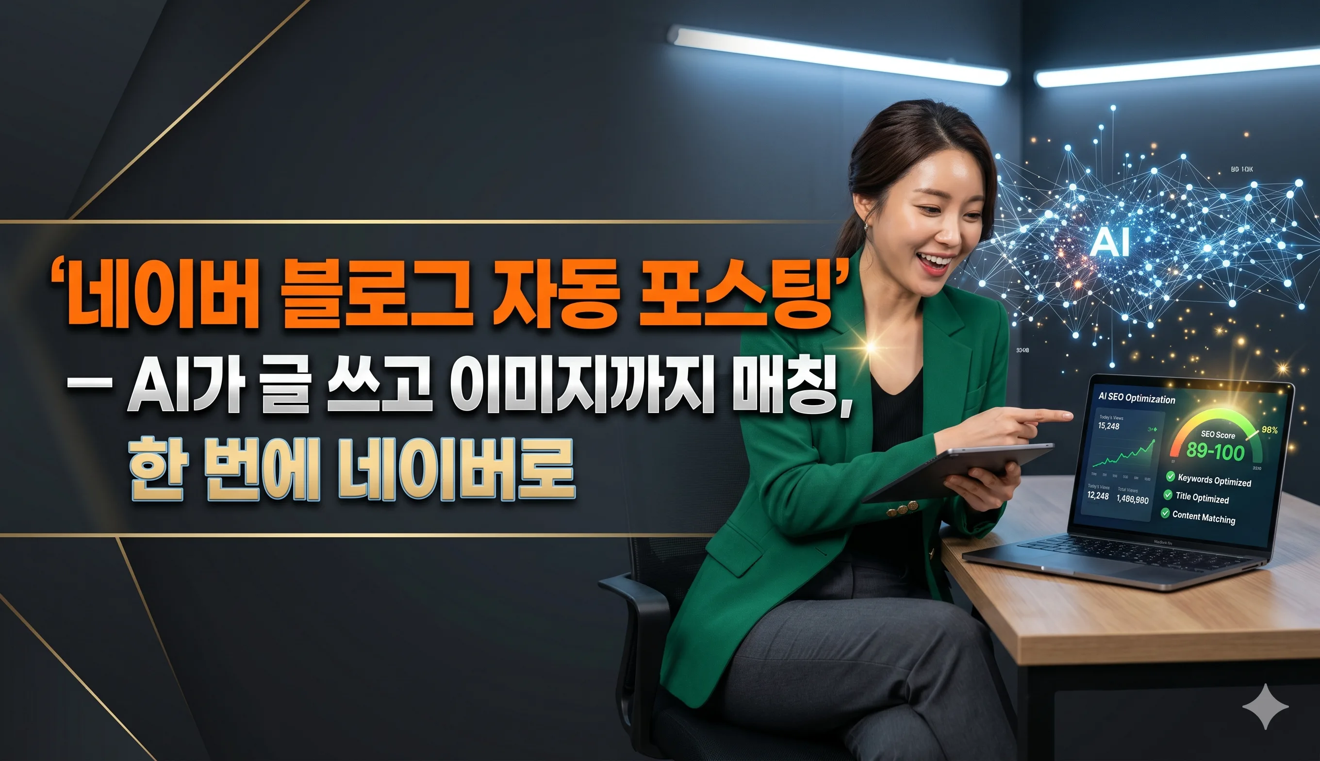 네이버 블로그 자동 포스팅 — AI가 글 쓰고 이미지까지 매칭, 한 번에 네이버로 누리보드 플러그인 - 콘텐츠