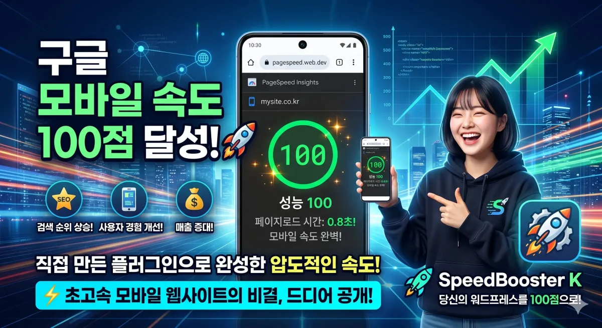 모바일 점수 100점 부스터 누리보드 플러그인 - SEO