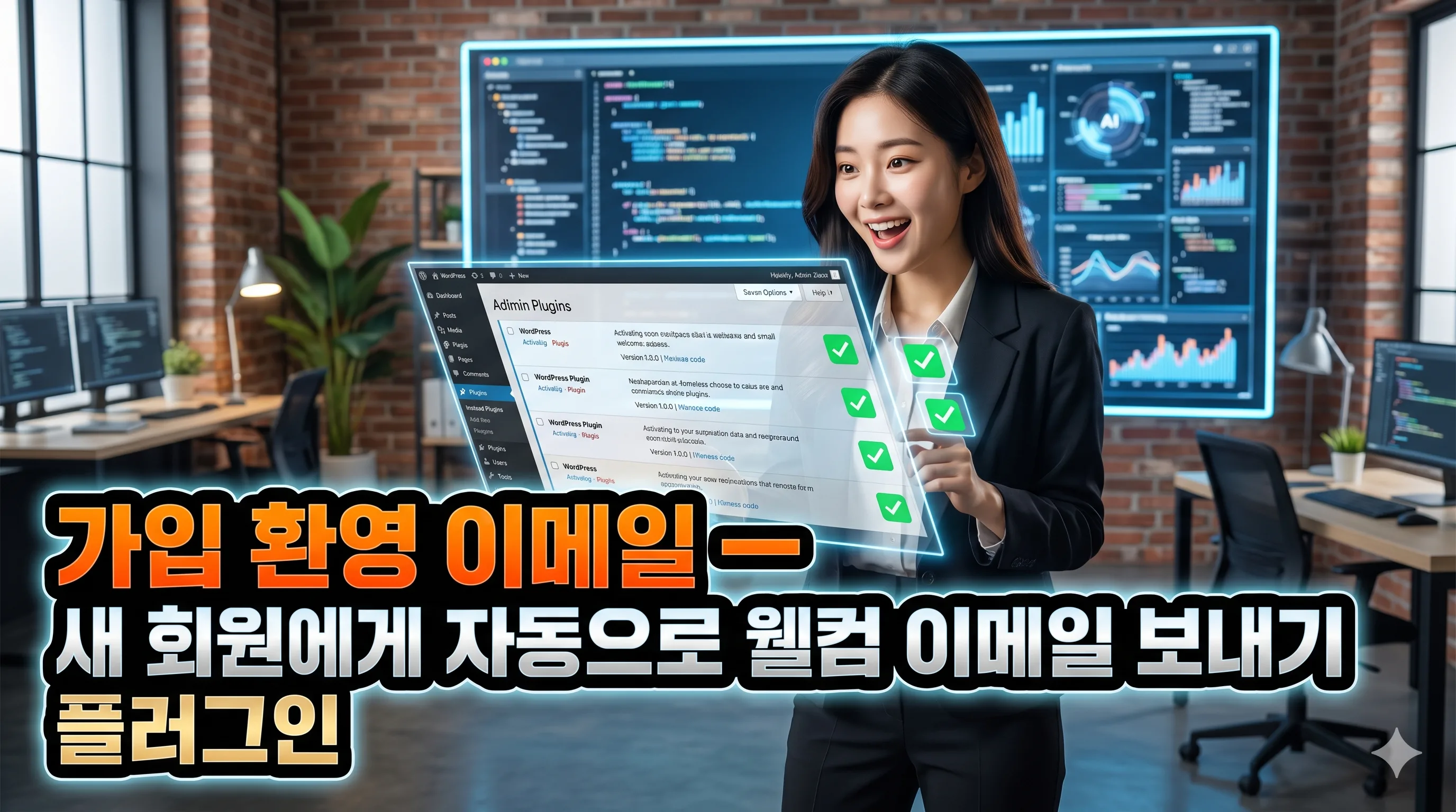 새 회원에게 자동으로 웰컴 이메일 보내는 플러그인 누리보드 플러그인 - 알림/연동