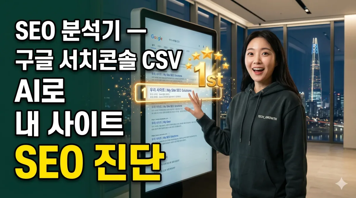SEO 분석기 — 구글 서치콘솔 CSV + AI로 내 사이트 SEO 진단 누리보드 플러그인 - SEO