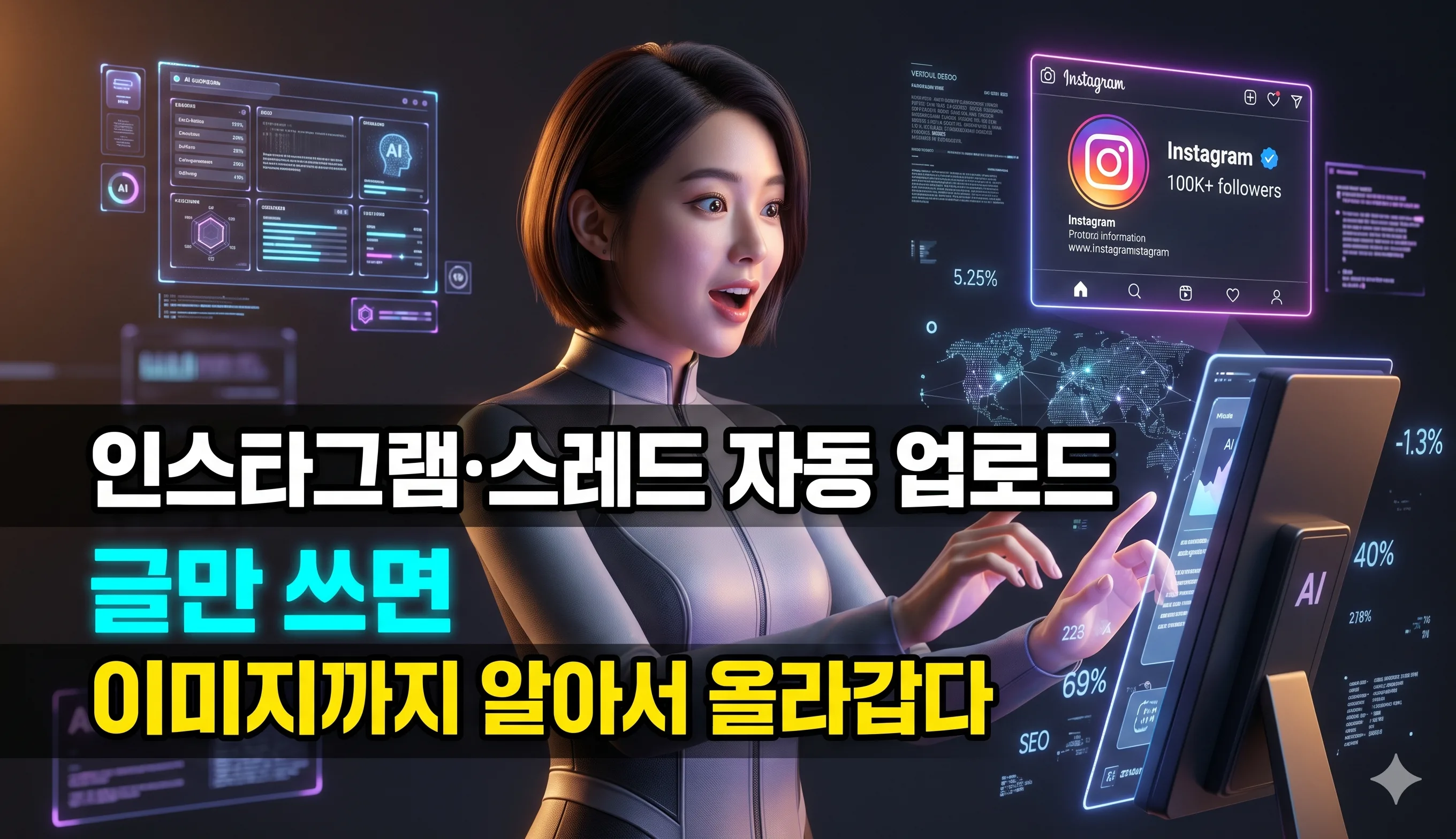 인스타그램·스레드 자동 업로드 — 글만 쓰면 이미지까지 알아서 올라갑니다 누리보드 플러그인 - 알림/연동