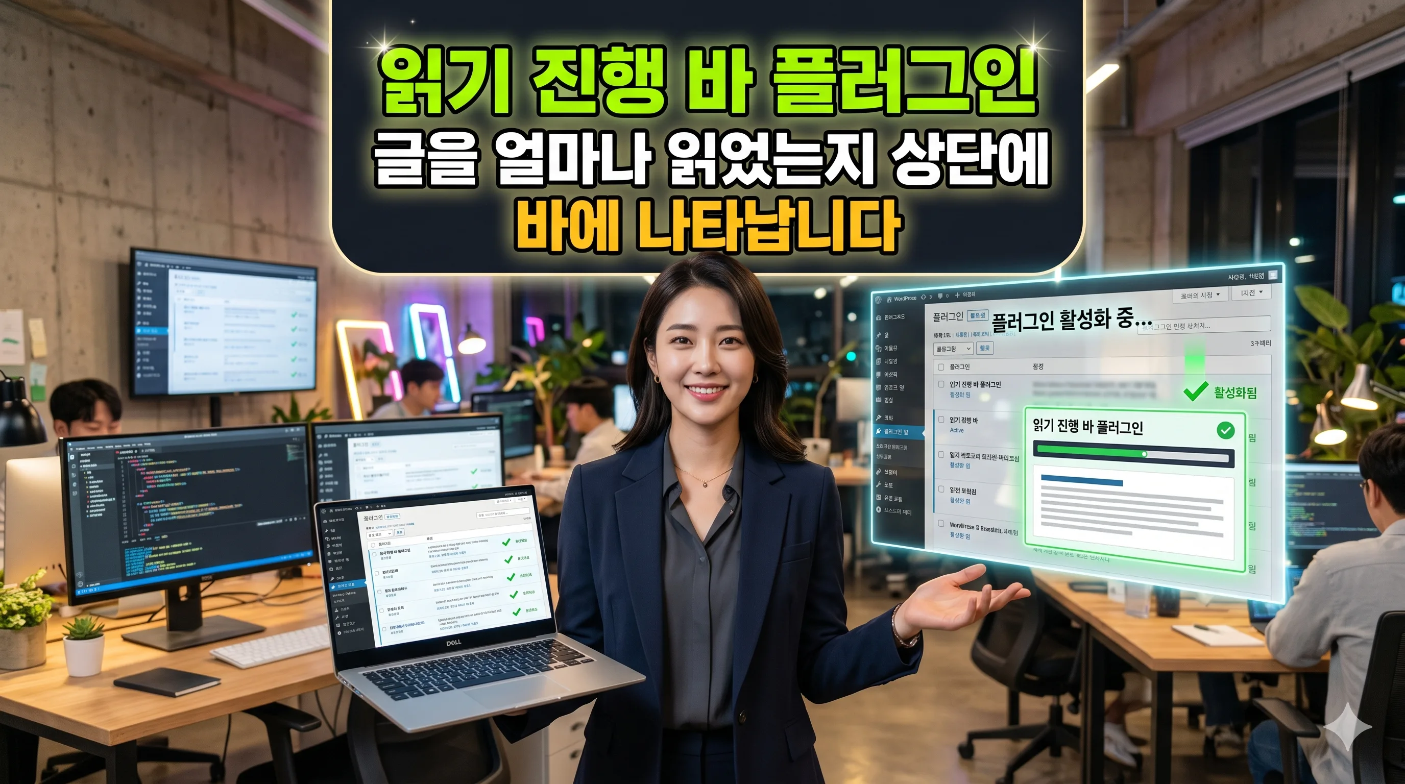 읽기 진행 바 — 글을 얼마나 읽었는지 상단 바로 한눈에 확인 누리보드 플러그인