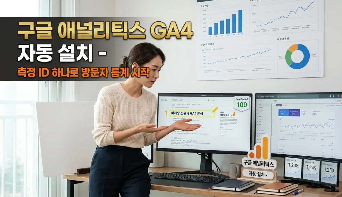 구글 애널리틱스 GA4 자동 설치 - 측정 ID 하나로 방문자 통계 시작 누리보드 플러그인 - 알림/연동