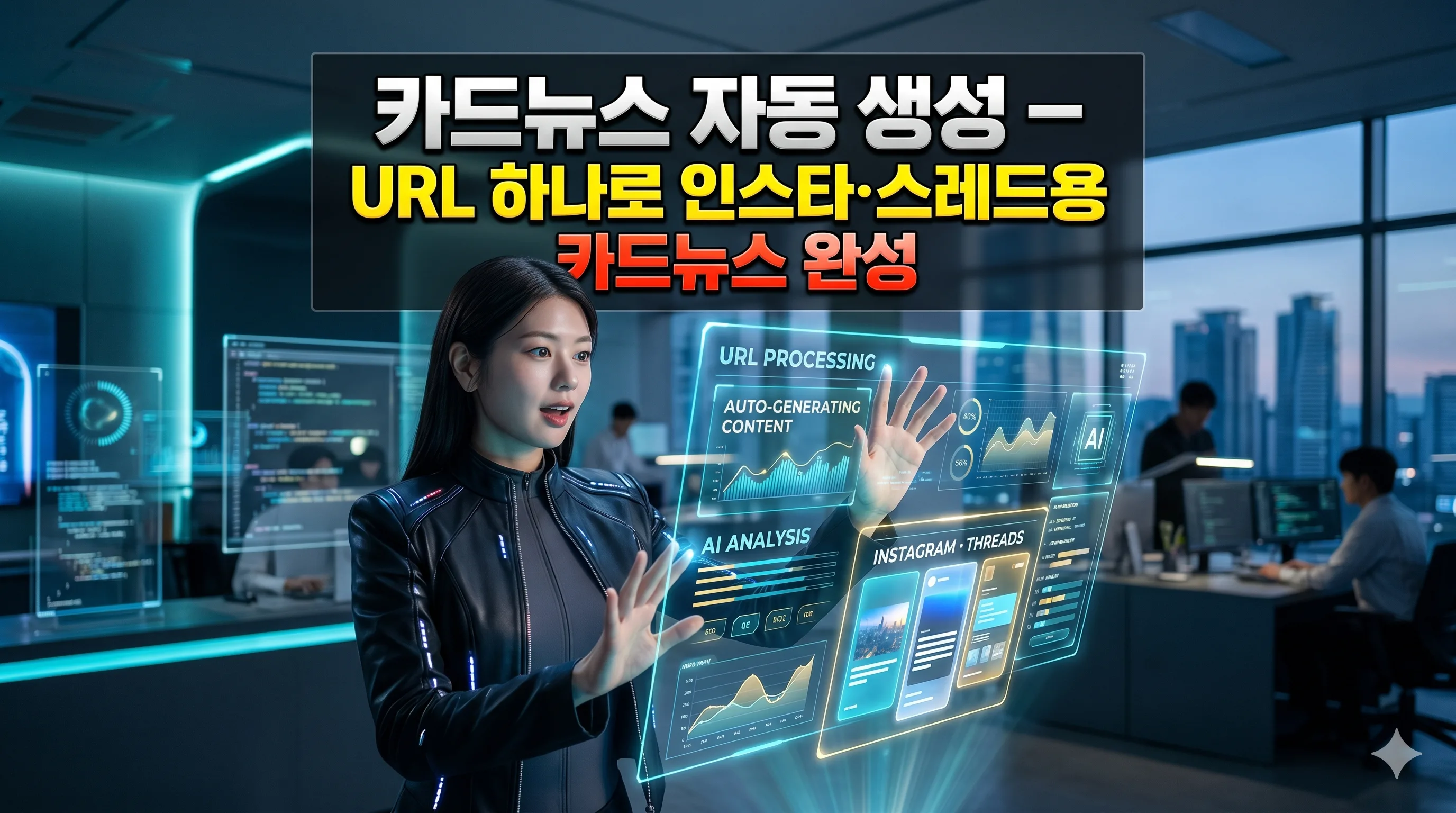 카드뉴스 자동 생성 — URL 하나로 인스타·스레드용 카드뉴스 완성 누리보드 플러그인 - 콘텐츠