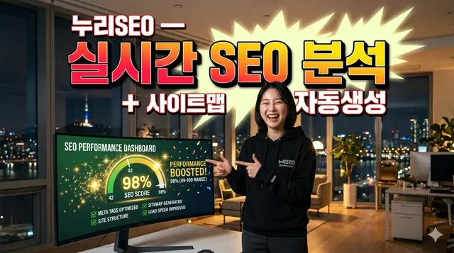 누리SEO — 실시간 SEO 분석+자동수정 + 사이트맵 자동생성 누리보드 플러그인 - SEO