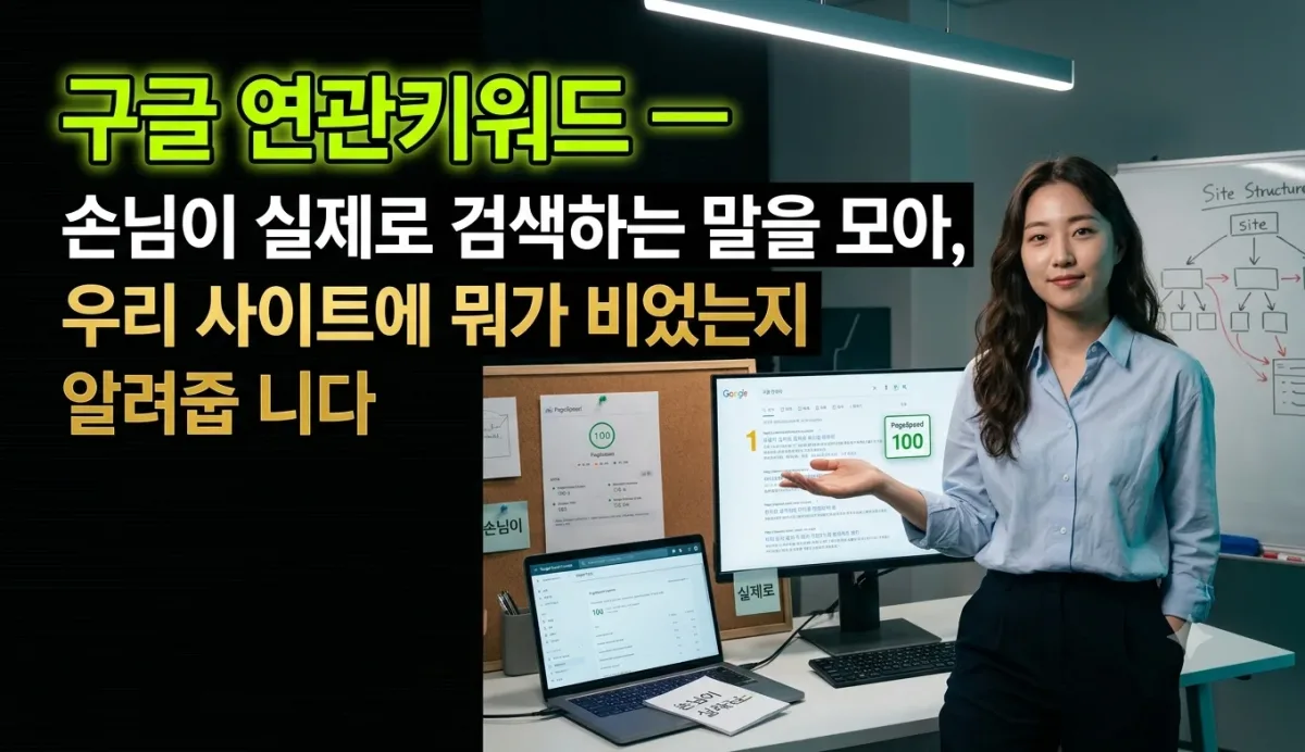 구글 연관키워드 — 손님이 실제로 검색하는 말을 모아, 우리 사이트에 뭐가 비었는지 알려줍니다 누리보드 플러그인 - SEO