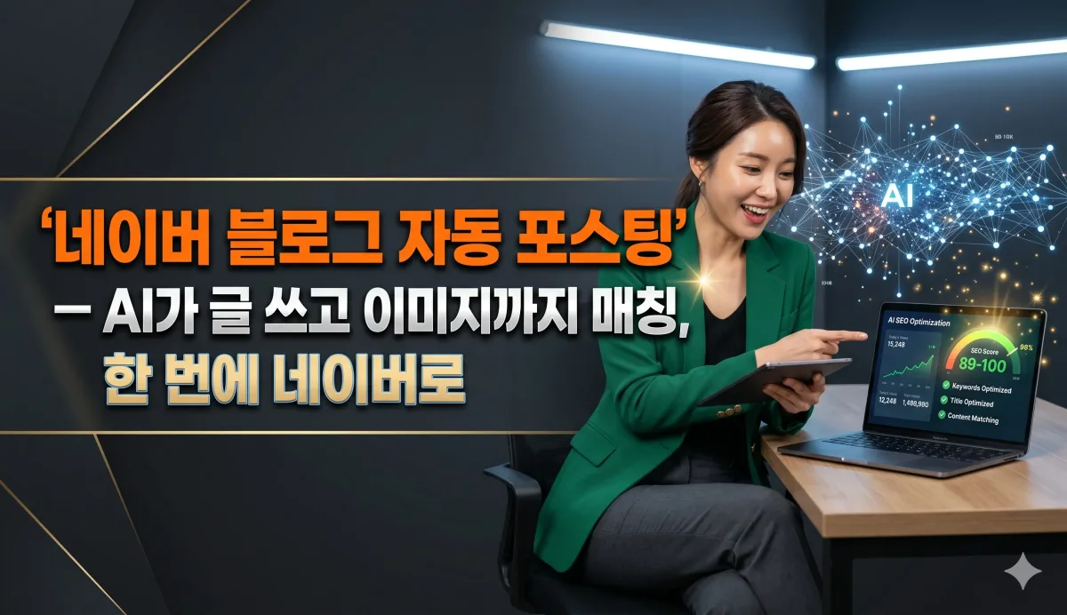 네이버 블로그 자동 포스팅 — AI가 글 쓰고 이미지까지 매칭, 한 번에 네이버로 누리보드 플러그인 - 콘텐츠